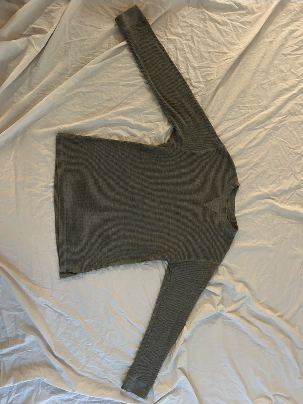 Preswick & Moore Heather Gray Ribbed Crew Sweatshirt - Picture 7 of 13